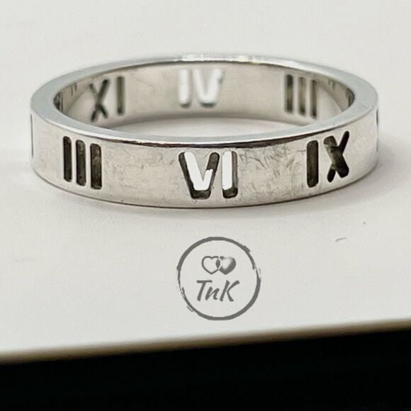 TIFFANY & Co. Open Atlas Narrow Ring - 529 Silver - sz 6 - Picture 10 of 14